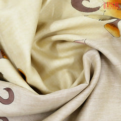 Buttermilk Beige Tussar Silk Saree