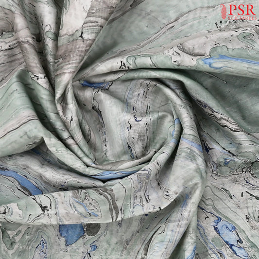 Light Teal Green Silk Cotton Saree