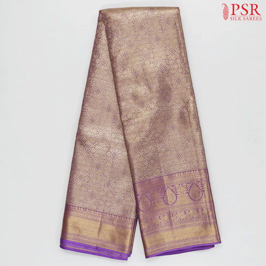 Pastel Lavender Kanchipuram Tissue Silk Saree