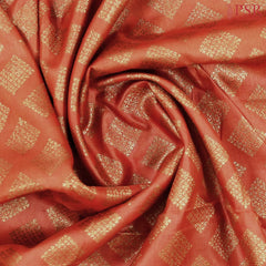Dark Orange Banaras Tussar Silk Saree
