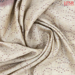 Beige Ghicha Cotton Saree