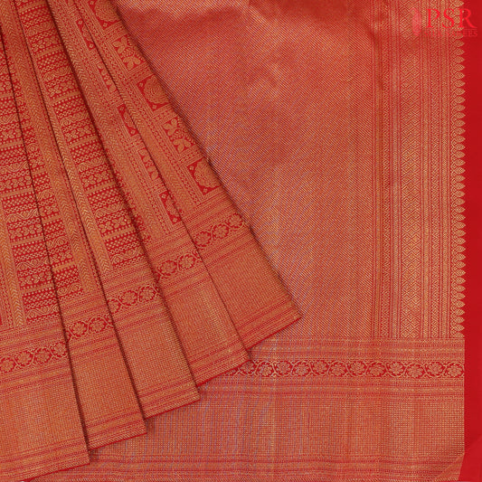 Red Bridal Kanchipuram Silk Saree