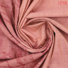 Coral Red Ghicha Cotton Saree