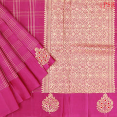Magenta Pink Banaras Silk Saree