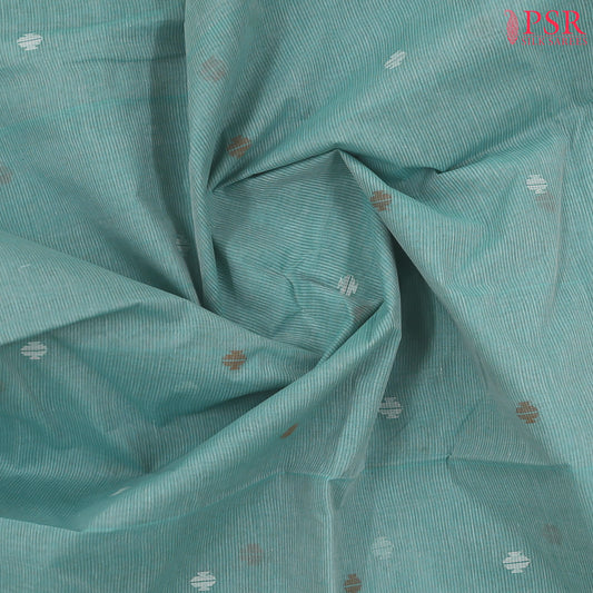 Aqua Frost Bengal Cotton Saree