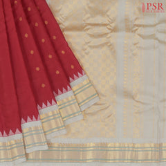 Red Gadwal Silk Saree