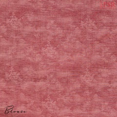Coral Red Ghicha Cotton Saree