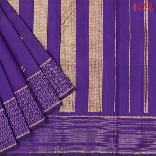 Deep Violet Kanchipuram Silk Saree