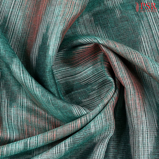 Dark Green Linen Saree