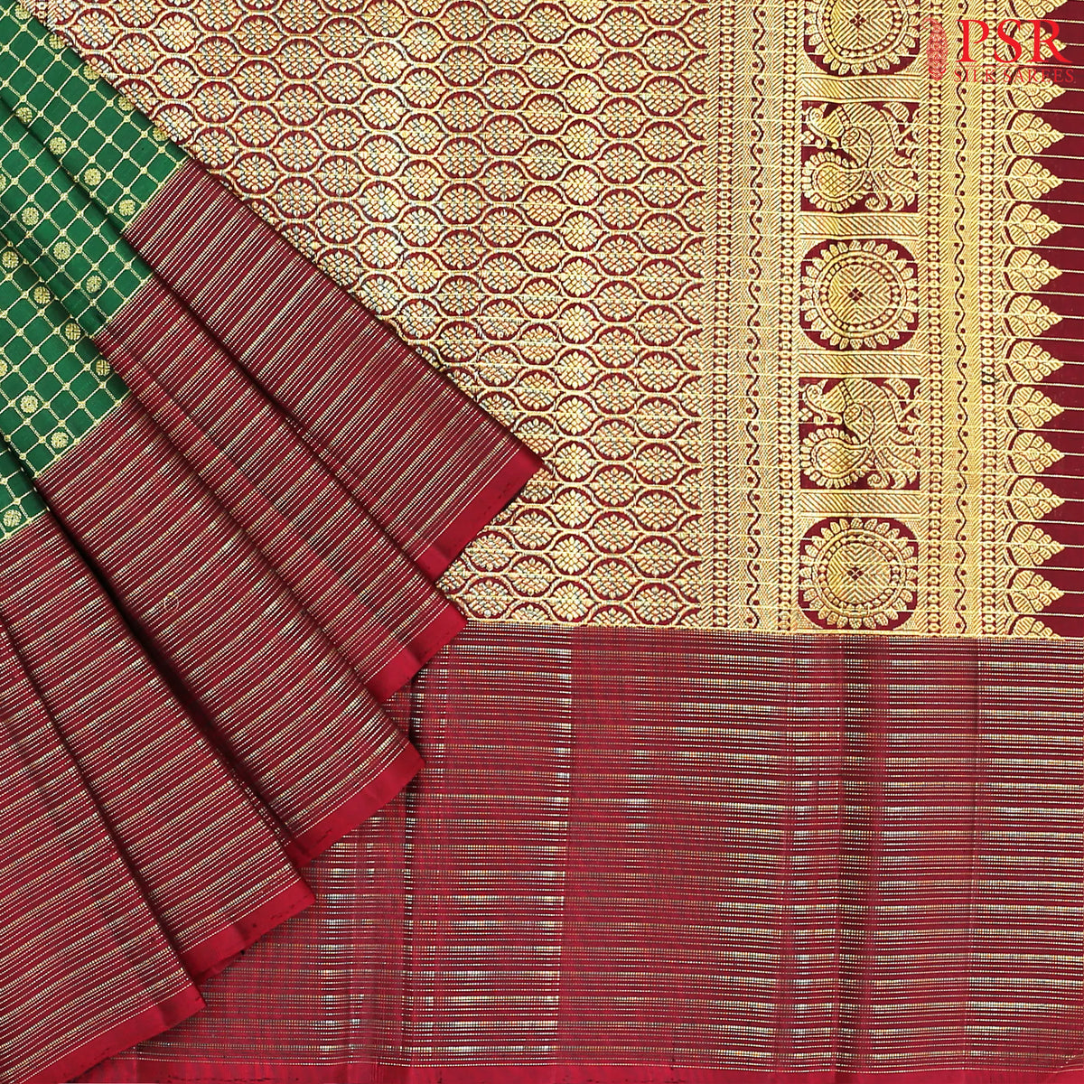 Emerald Green Kanchipuram Silk Saree