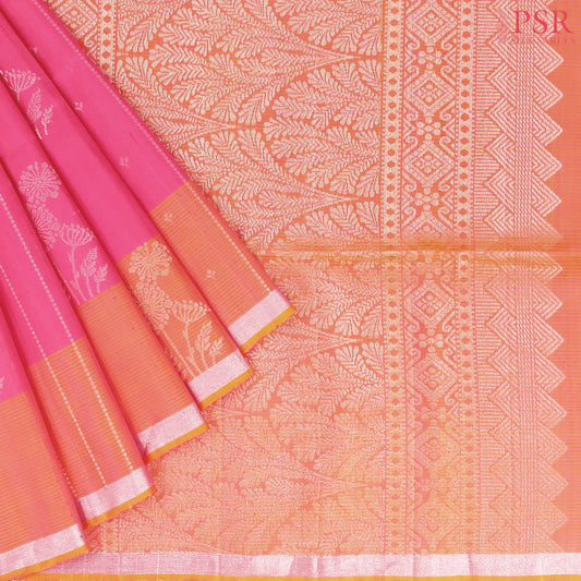 Barbie Pink Soft Silk Saree