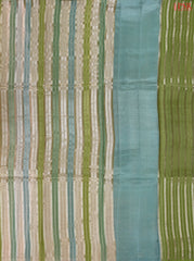 Beige & Green Semi Chiniya Saree