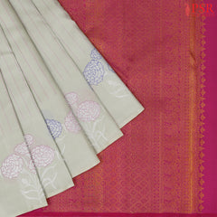 Pastel Olive Kanchipuram Silk Saree
