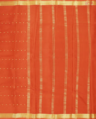Rust Orange Mysore Silk Saree