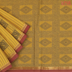 Mustard Yellow Kovai Cotton Saree