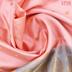 Light Salmon Pink Gadwal Silk Saree