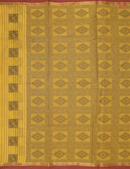 Mustard Yellow Kovai Cotton Saree