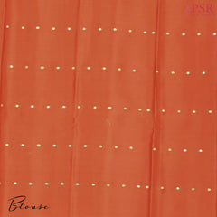 Rust Orange Mysore Silk Saree