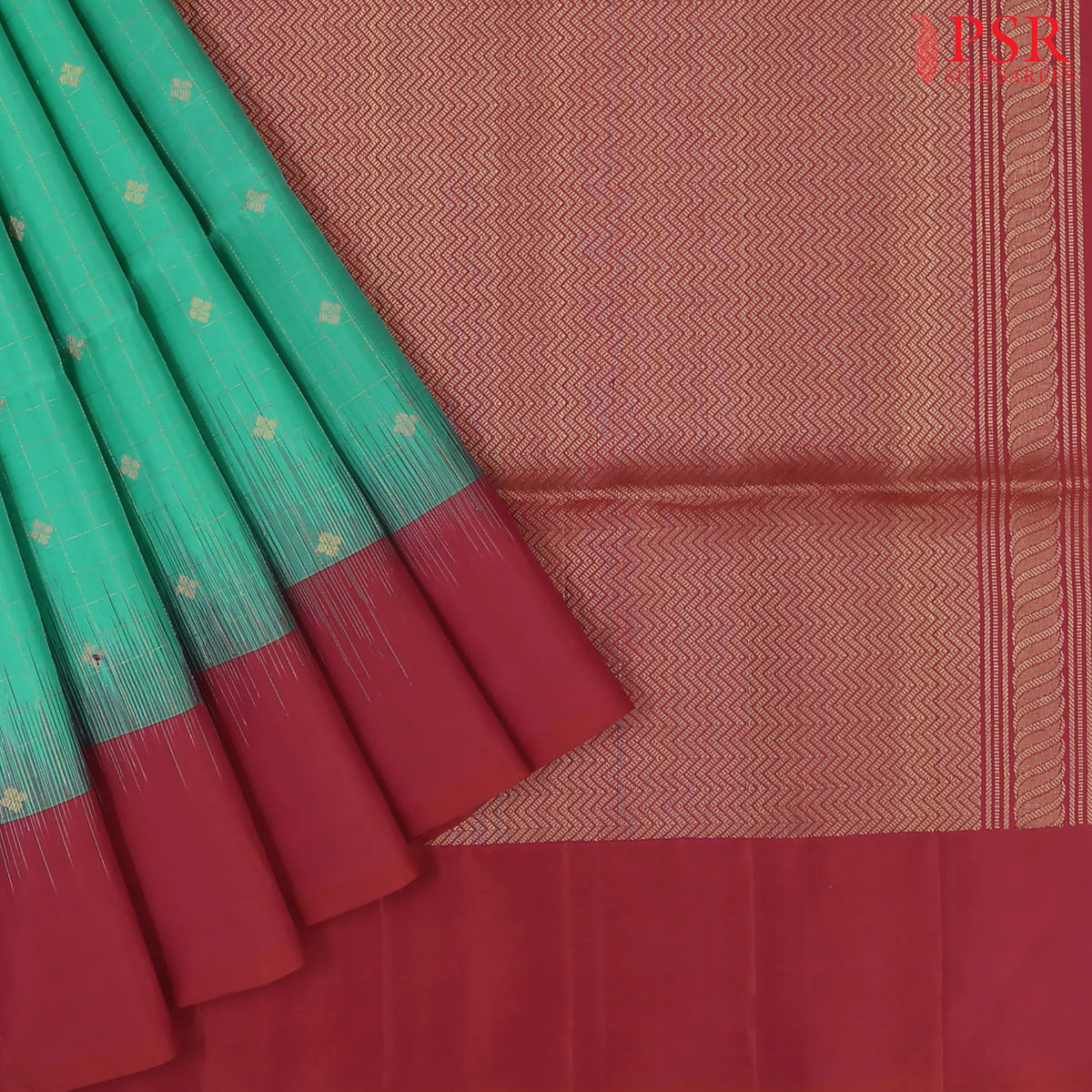 Caribbean Green Soft Silk Saree