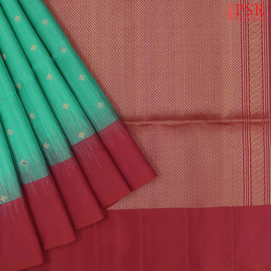 Caribbean Green Soft Silk Saree