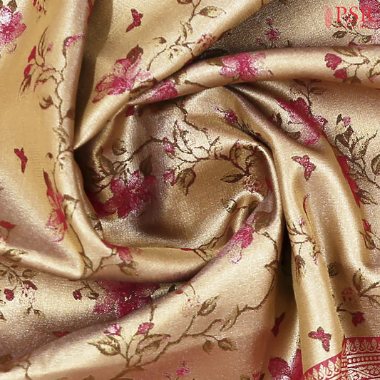 Golden Tan Tissue Art Silk