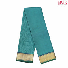 Teal Blue Kanchipuram Silk Saree