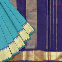 Teal Blue Kanchipuram Silk Saree