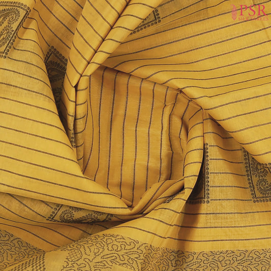 Mustard Yellow Kovai Cotton Saree