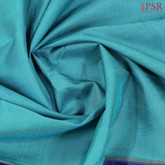 Teal Blue Kanchipuram Silk Saree