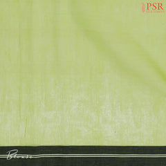 Chartreuse Green Byloom Cotton Saree