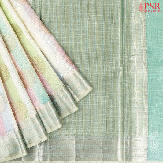 Beige & Multicolor Kota Saree