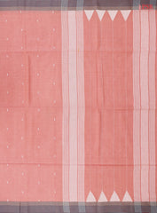 Peach Byloom Cotton Saree