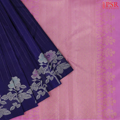 Navy Blue Kanchipuram Silk Saree