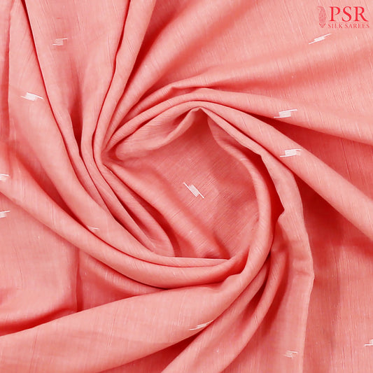 Peach Byloom Cotton Saree