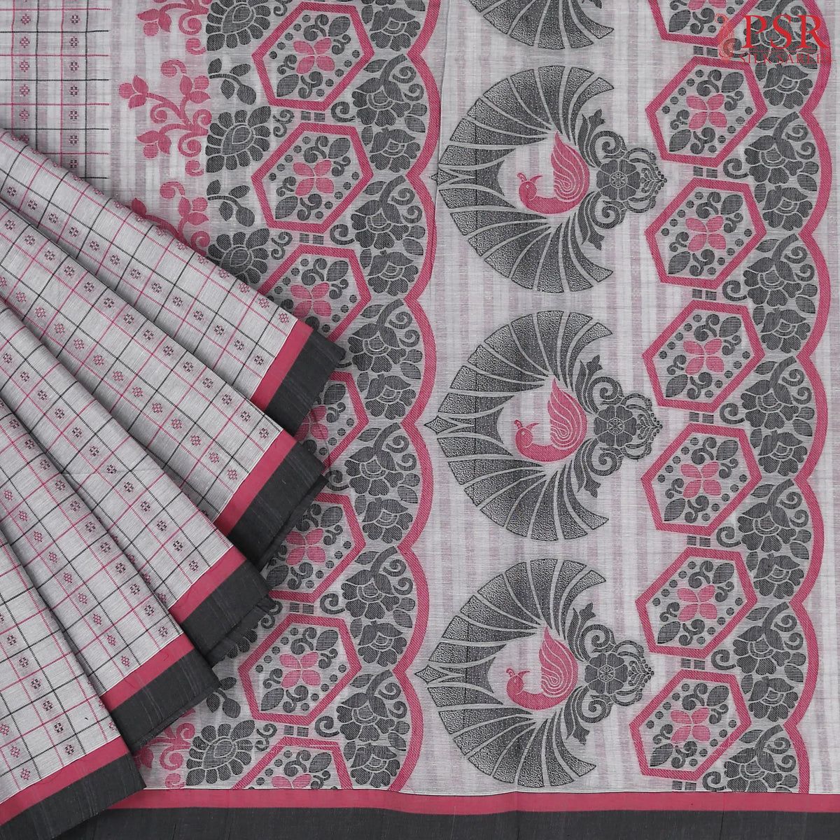 Grey Kovai Cotton Saree
