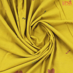 Olive Yellow Byloom Cotton Saree