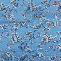 Beige & Blue Ghicha Kadhi Tussar Silk Saree