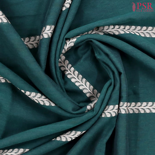 Bottle Green Byloom Cotton Saree