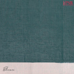 Bottle Green Byloom Cotton Saree