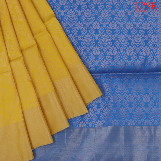 Yellow Soft Silk Mix Saree