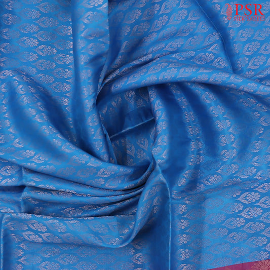 Azure Blue Soft Silk Mix Saree