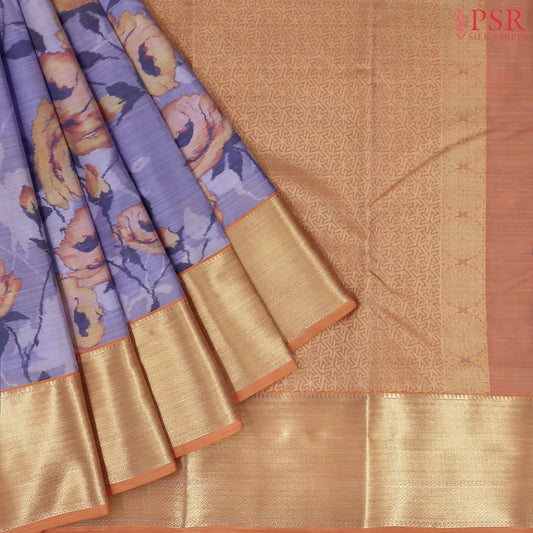 Lavender Printed Art Silk
