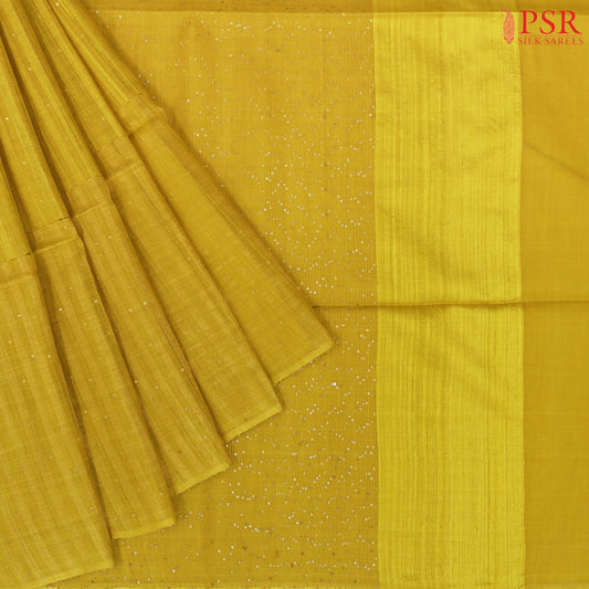 Corn Yellow Kadhi Tussar Silk Saree