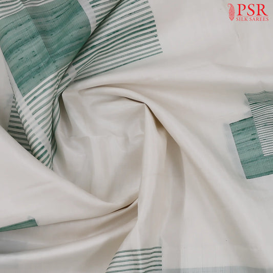 Dove White Soft Silk Saree