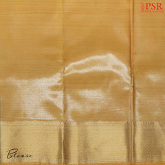 Beige Printed Tissue Art Silk Saree