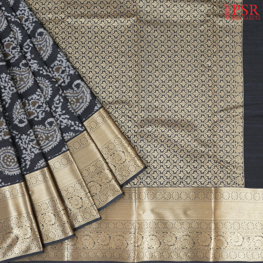 Black Printed Art Silk