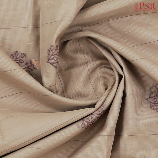 Tan Silk Cotton Saree