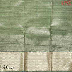 Beige Printed Tissue Art Silk Saree