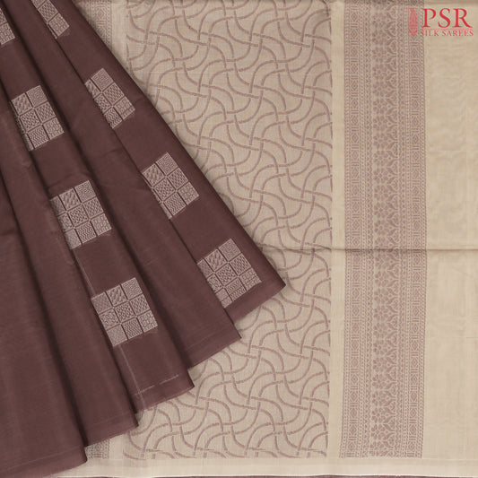 Brown Silk Cotton Saree