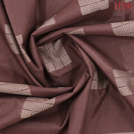 Brown Silk Cotton Saree